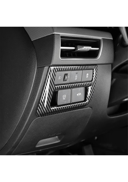 Far Ayar Anahtarı Düğmesi Kapağı Trim Hyundai Sonata 2024 2025 Lhd Aksesuarları Abs Karbon Fiber (Yurt Dışından) fırsatları
