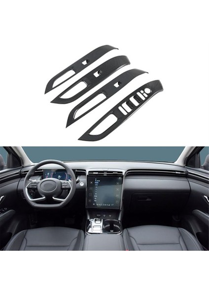 Hyundai Tucson L Nx4 2021-2022 Karbon Fiber Lhd Için Araba Pencere Camı Kaldırma Trim Kapağı Çıkartmaları (Yurt Dışından) fırsatları