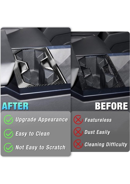 Tesla Cybertruck 2024 Iç Aksesuarlar Için Orta Konsol Bardak Tutucu Trim Kapağı Parlak Karbon Fiber Desen (Yurt Dışından) modelleri