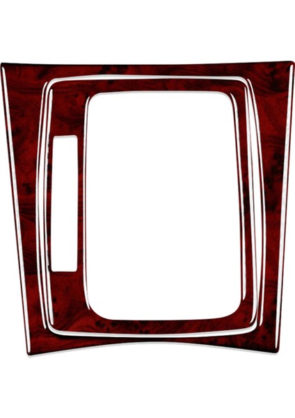 Mercedes Benz C Sınıfı W204 2007-2013 Kırmızı Ahşap Desenli Vites Paneli Kapağı Döşemesi (Yurt Dışından)