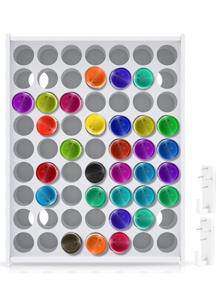 1 Adet 63 Delikli El Sanatları Boya Depolama Düzenleyicisi Dikey Boya Rafı Standı Duvara Monte Boya Düzenleyicileri Sanat Malzemeleri Için (Yurt Dışından)