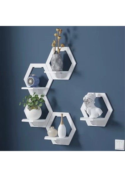 6 Taraflı Duvar Rafı Delinmeyen Duvara Monte Raf Yatak Odası Balkon Yatak Başucu Duvar Ev Dekorasyonu (Yurt Dışından) modelleri