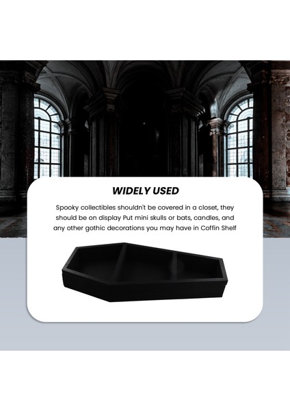 Tabut Raf Dekorasyonu Cadı Rafı Gariplikler Askılı Raf Tabut Makyaj Rafı Gotik Dekor Yüzen Raflar Duvar Dekoru (Yurt Dışından) modelleri