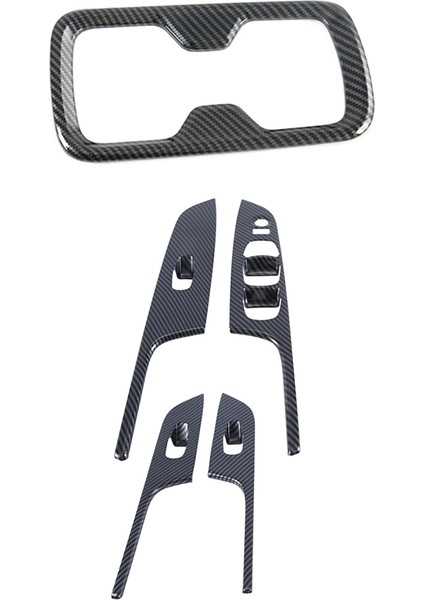 1 Set Karbon Fiber Plastik Araba Ön Su Bardağı Tutucu Çerçeve Kapağı ve Pencere Kaldırma Anahtarı Paneli Trim Sticker Aksesuarları (Yurt Dışından) fiyatları