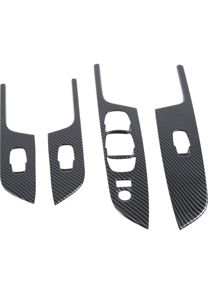 1 Set Karbon Fiber Plastik Araba Ön Su Bardağı Tutucu Çerçeve Kapağı ve Pencere Kaldırma Anahtarı Paneli Trim Sticker Aksesuarları (Yurt Dışından) modelleri