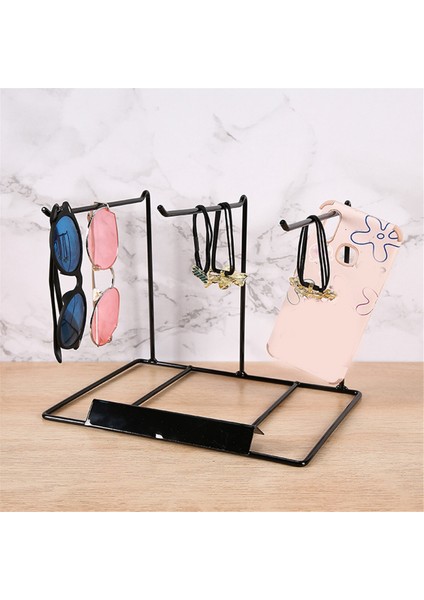 Basit Küpe Standı, Askılı Kolye Kutusu Metal Kolye Saklama Çerçevesi Mücevher Sergileme Rafı Siyah (Yurt Dışından) fiyatları