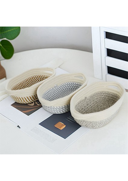 Halat Saklama Sepetleri 3'lü Set Düzenleyici Dokuma Sepet-Giysiler, Yatak Takımları Için Taşınabilir Pamuklu Kutular D (Yurt Dışından) fiyatları