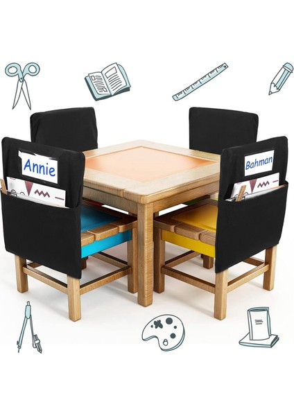 6 Adet Sandalye Saklama Cebi Sandalye Çantası Sınıflar Için Sandalye Cepleri Öğrenci Sandalye Cepleri Isim Etiketli Sandalye Düzenleyici (Yurt Dışından) modelleri