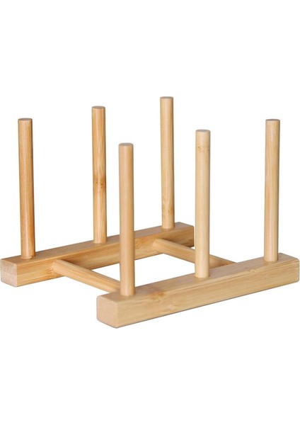 Mutfak Düzenleyici Tencere Kapağı Tutucu Bambu Saklama Rafı Çok Işlevli Tabak Plaka Tava Kesme Tahtası Standı Kitaplık (Yurt Dışından)