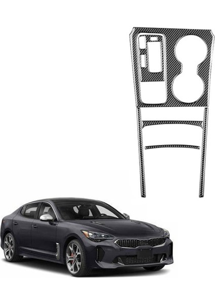 Kia Stinger 2018-2023 Için Gerçek Karbon Fiber Araba Orta Konsol Vites Paneli Bardak Tutucu Kapak Trim Aksesuarları (Yurt Dışından) modelleri