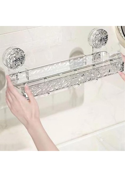 Hafif Lüks Stil Delmesiz Depolama Rafı, Duş Düzenleyici Vakumlu, Vakumlu Bardak Rafı, Duş Dağıtıcı Sabun Düzenleyici (Yurt Dışından) fiyatları