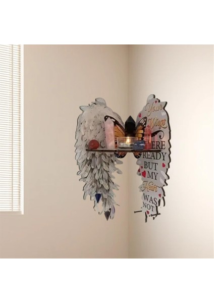 Angelwings Duvara Monte Köşe Rafı Ahşap Yüzen Köşe Rafları Duvara Monte Yüzen Raflar Köşe Rafı Duvara Monte (Yurt Dışından) fırsatları