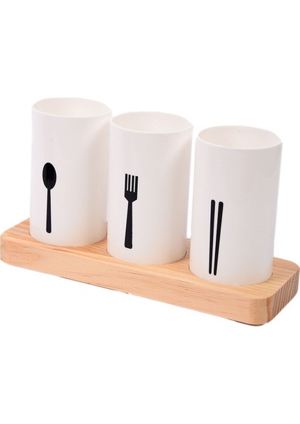 Ahşap Tabanlı Mutfak Tezgahı Için Alet Tutucu Büyük Yuvarlak Pişirme Alet Tutucu (Yurt Dışından)