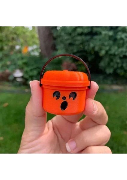 Balkabağı Mini Kovası, Mini Şirin Balkabağı Sihirli Kovası, Mini Balkabağı Plastik Kova Tatil Hediye Süsleri (Yurt Dışından) fırsatları