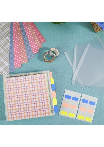 60 Parça 6x6 Inç Kağıt Saklama, Scrapbook Kağıdını, Karton Stoğu Düzenlemek Için 120 Yapışkanlı Dizin Sekmeli Şeffaf Plastik Kovanlar (Yurt Dışından) fiyatları