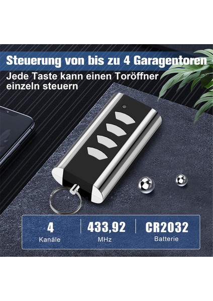 Normstahl Entrematic Rcu 433-4K,RCU 433-2K,EA433 2KM,433.92 Için Uzaktan Kumanda Rolling Code Garaj Uzaktan Kumandası 1 Adet (Yurt Dışından)