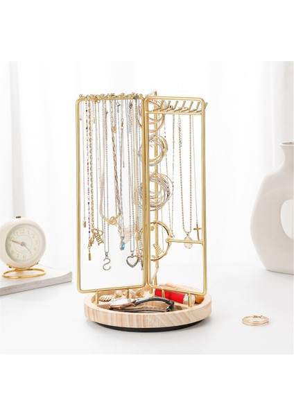 Mücevher Düzenleyici Standı Metal Çerçeveli Dönen Mücevher Sergileme, Alt Tepsi, Mücevher Kulesi Düzenleyici (Altın) (Yurt Dışından) modelleri