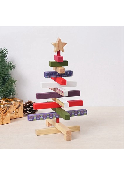 Ahşap Noel Ağaçları Figürler Noel Dekorasyonları Ev Aksesuarları Döndürülebilir Minyatürler Estetik Oda Dekoru (Yurt Dışından) fırsatları