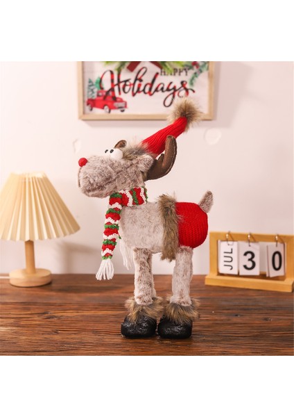 Noel Bebek Sevimli Noel Geri Çekilebilir Bebek Geyik Pencere Aksesuarları Dekorasyon Ev Iç Mekan Tatil Dekoru A (Yurt Dışından) modelleri