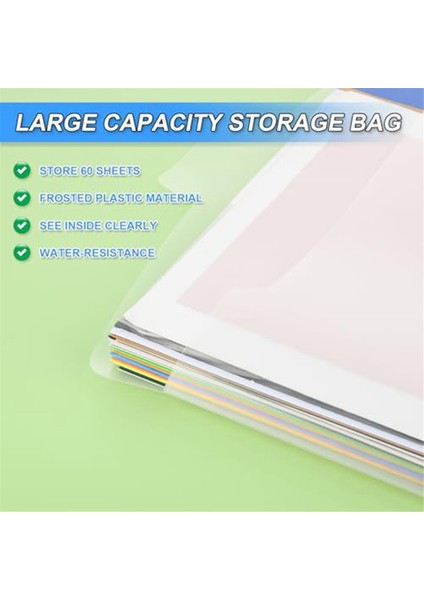 12 x 12 Tokalı Scrapbook Kağıdı Saklama Çantası, Scrapbook Kağıdı, Vinil Kağıdı Saklamak Için Şeffaf Kağıt Saklama Çantası (Yurt Dışından)