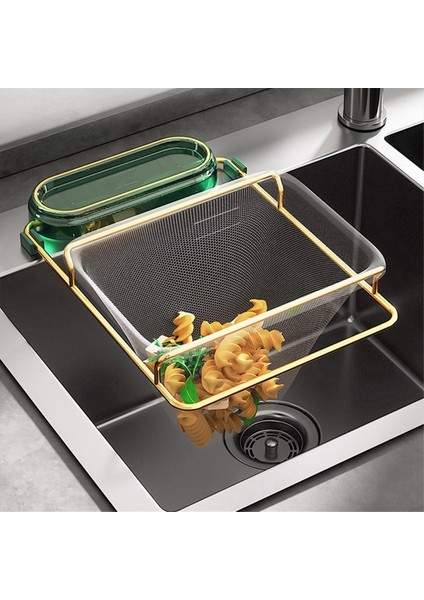 B-Mutfak Lavabo Filtre Rafı Katlanabilir Lavabo Süzgeci Köşe Filtre Ağ Torba Rafı (Yurt Dışından) modelleri