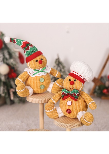 2 Adet Noel Zencefilli Kurabiye Adam Bebek Zencefilli Kurabiye Figürleri Şef Şapkası Fiyonklu Noel Süsü Bebek Masa Ağacı (Yurt Dışından) modelleri