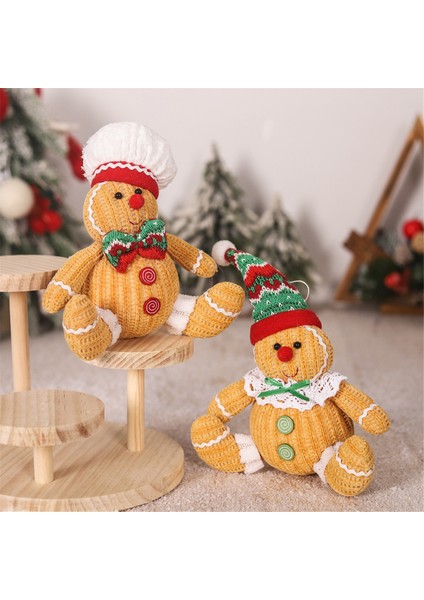 2 Adet Noel Zencefilli Kurabiye Adam Bebek Zencefilli Kurabiye Figürleri Şef Şapkası Fiyonklu Noel Süsü Bebek Masa Ağacı (Yurt Dışından) fırsatları