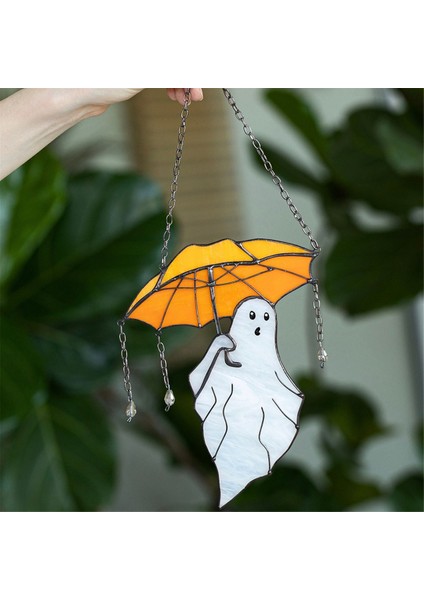 Şemsiyeli Komik Cadılar Bayramı Hayaleti Suncather Cadılar Bayramı Dekoru, Duvar Güneş Tutucusu (Yurt Dışından) fiyatları