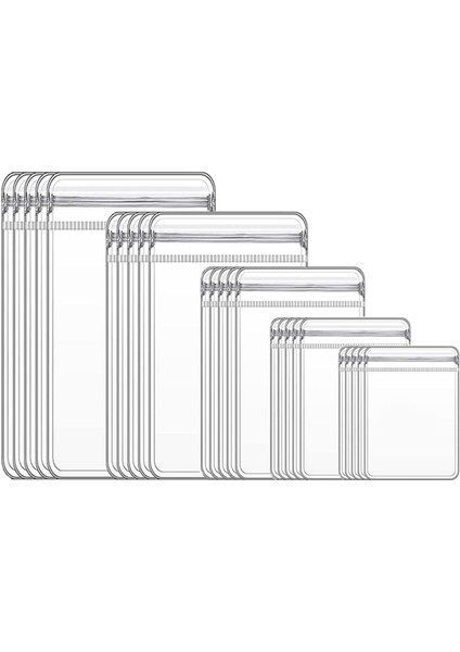 50 Adet 5 Boyut Şeffaf Mücevher Düzenleyici Küpe Yüzük Kolye Saklama Çantaları Seyahat, Kararma Önleyici Mücevherleri Koruyun (Yurt Dışından)