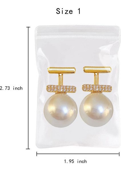 50 Adet 5 Boyut Şeffaf Mücevher Düzenleyici Küpe Yüzük Kolye Saklama Çantaları Seyahat, Kararma Önleyici Mücevherleri Koruyun (Yurt Dışından) fırsatları