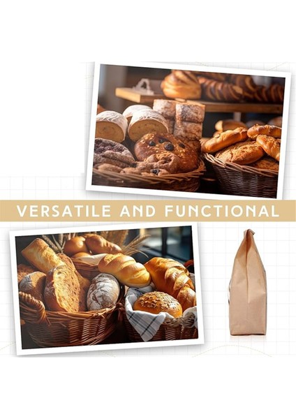 Fırında Ekmek Saklama Poşeti Kağıt Ekmek Poşeti Şeffaf Ön Pencereli Ekmek Paketleme Poşeti (Yurt Dışından) modelleri