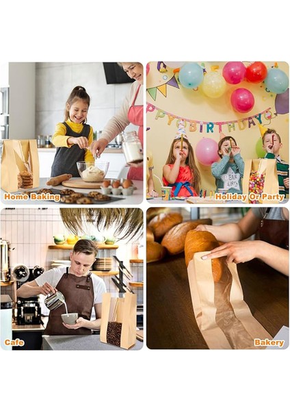 Fırında Ekmek Saklama Poşeti Kağıt Ekmek Poşeti Şeffaf Ön Pencereli Ekmek Paketleme Poşeti (Yurt Dışından) fırsatları