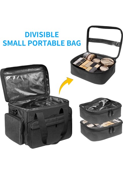 Kozmetik ve Saç Bakım Ürünlerini Saklamak Için Çıkarılabilir ve Ayrılabilir Çift Kozmetik Çantası Çok Amaçlı Kozmetik Çantası (Yurt Dışından) modelleri