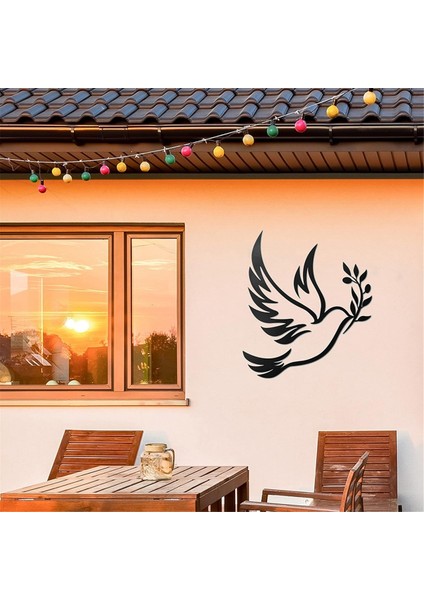 Barış Güvercini Zeytin Dalı Metal Duvar Sanatı - Zeytin Dalları Barış Siyah Anahat Renkli Güvercin Metal Duvar Dekoru (Yurt Dışından) modelleri