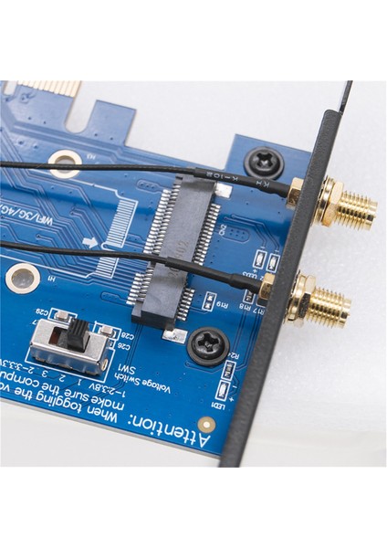 Wifi Modülü Mini Pcı-E Express - Pcı-E 1x Adaptör Kartı 3g/4g - Pcı-E Geliştirme Kartı 2 Anten (Yurt Dışından) fiyatları