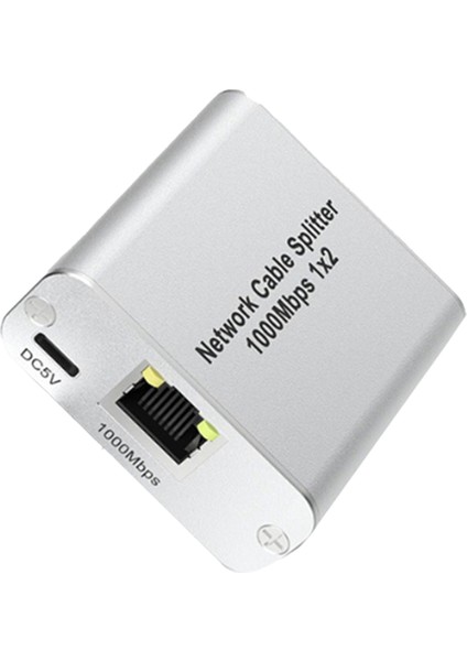 Ethernet Ayırıcı 1 Ila 2 Yüksek Hızlı Gigabit Ethernet Anahtarı 2 Port Internet RJ45 Lan Ayırıcı Cat5/6/7/8 Kablo Için (Yurt Dışından)