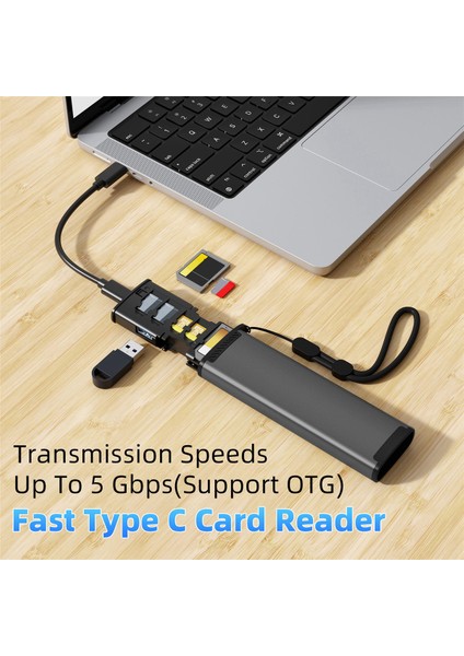 13'ü 1 Arada USB Type C Otg Adaptörü Çok Işlevli Veri Kablosu Çubuk Sım Kiti Tf Kart Hafıza Okuyucu Saklama Kutusu Tutucu (Yurt Dışından)