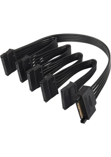 15 Pin Sata Güç Ayırıcı 1 To5 Sabit Disk HDD SSD Güç Kaynağı Kablosu Kablo Uzatma Kablosu Sabit Disk Genişletme Kablosu (Yurt Dışından)