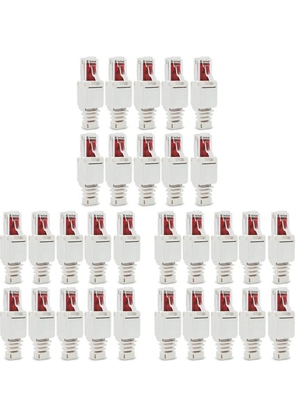 30 Adet Ağ Fişi Aletsiz RJ45 Cat6 Lan Utp Kablo Fişi Aletsiz Cat5 Cat7 Kurulum Kablosu Yama Kablosu Aracı (Yurt Dışından)