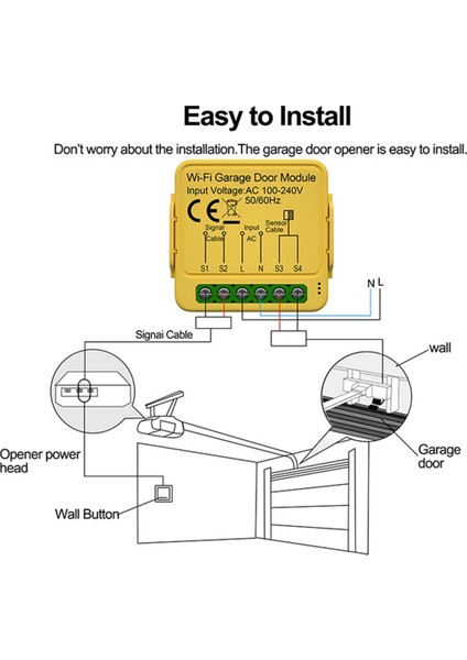 Tuya Garaj Kapısı Açma Kontrol Modülü Uzaktan Kumanda Anahtarı Akıllı Yaşam Uygulaması Alexa Home Assistant Zigbee ile Çalışır (Yurt Dışından) modelleri