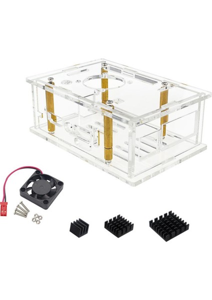 Orange Pi 5 Max Şeffaf Akrilik Kabuk Fan Isı Emici Orange Pi Kabuk Koruyucu Kılıf (Yurt Dışından)