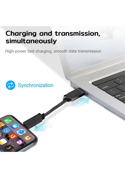 4'ü 1 Arada Çok Hızlı Şarj Kablosu Anahtarlık iPhone Hızlı Şarj PD27W Type-C PD60W Qc 18W Hızlı Şarj Veri Kablosu C (Yurt Dışından) fırsatları