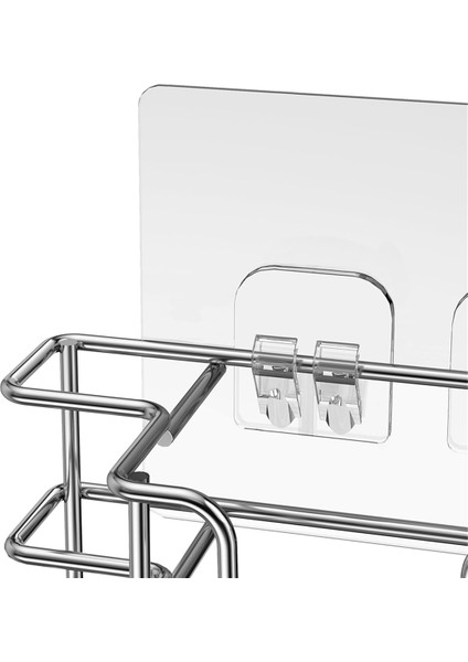 Diş Fırçası Tutucu Duvara Monte Banyo Için, 3 Yuvalı Paslanmaz Çelik Banyo Aksesuarları Düzenleyici Küçük Alanlar Için-A (Yurt Dışından) modelleri