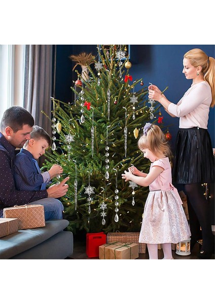 10 Adet Akrilik Kristal Noel Süsleri Seti - Ağaç, Avize Için Parlak Kar Tanesi ve Buz Sarkıtı Süslemeleri (Yurt Dışından) modelleri