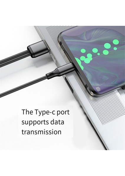 6A Hızlı Şarj Çift Portlu Tip-C Ayırıcı Şarj Kablosu Güçlendirilmiş Cihaz Kablosu Güçlendirilmiş Type-C+Type-C Cihazları (Yurt Dışından) fiyatları