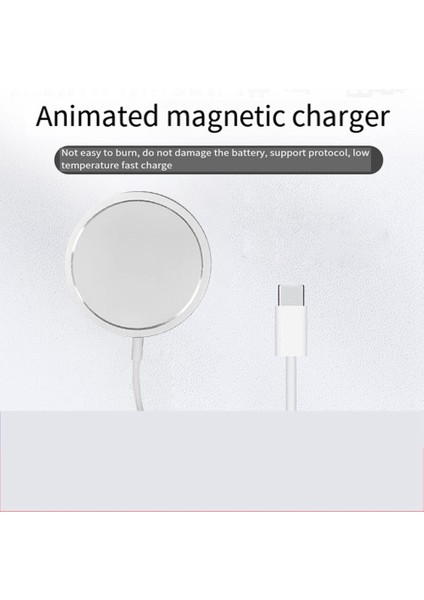 iPhone 12 13 14PROMAX 15PRO Xr Xsmax Type-C Hızlı Kablosuz Şarj Cihazı Için 15W Manyetik Kablosuz Şarj Cihazı (Yurt Dışından) fiyatları