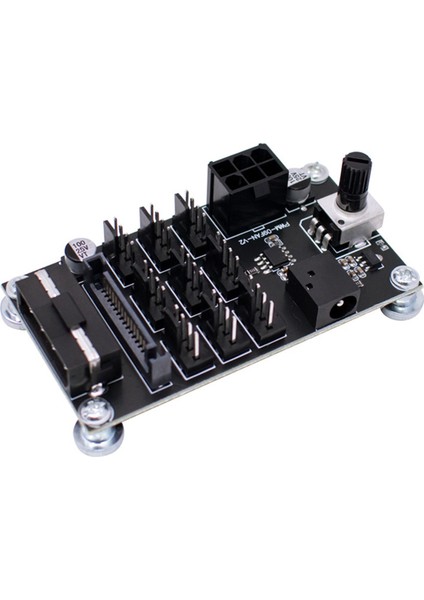 Bilgisayar Kasası Pwm Şiddetli Fan Hız Kontrol Cihazı 9 Yollu 12V Pwm 4pin Yüksek Güçlü Fan Hub Kontrol Cihazı Fan Regülatörü (Yurt Dışından)