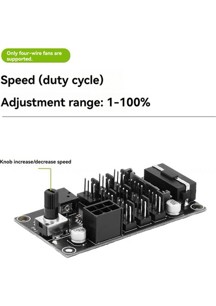 Bilgisayar Kasası Pwm Şiddetli Fan Hız Kontrol Cihazı 9 Yollu 12V Pwm 4pin Yüksek Güçlü Fan Hub Kontrol Cihazı Fan Regülatörü (Yurt Dışından)