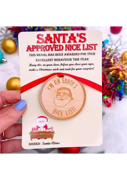 Güzel Liste Madalyalar Noel Kartları Ahşap Madalyalı Noel Kartları Listesi Estetik Noel Dekorasyonu Noel Kutusu (Yurt Dışından) fiyatları