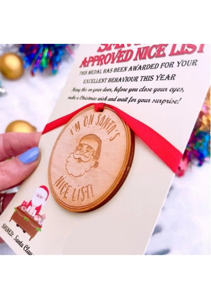 Güzel Liste Madalyalar Noel Kartları Ahşap Madalyalı Noel Kartları Listesi Estetik Noel Dekorasyonu Noel Kutusu (Yurt Dışından) fırsatları